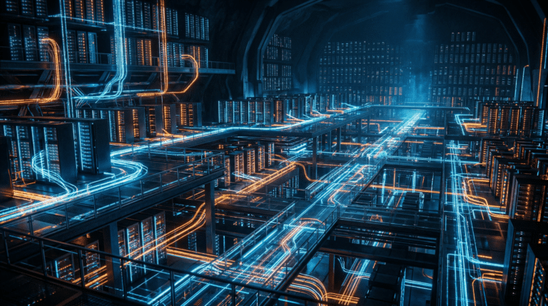 Data center infrastructure visualization representing the 00 billion AI investment wave in 2026