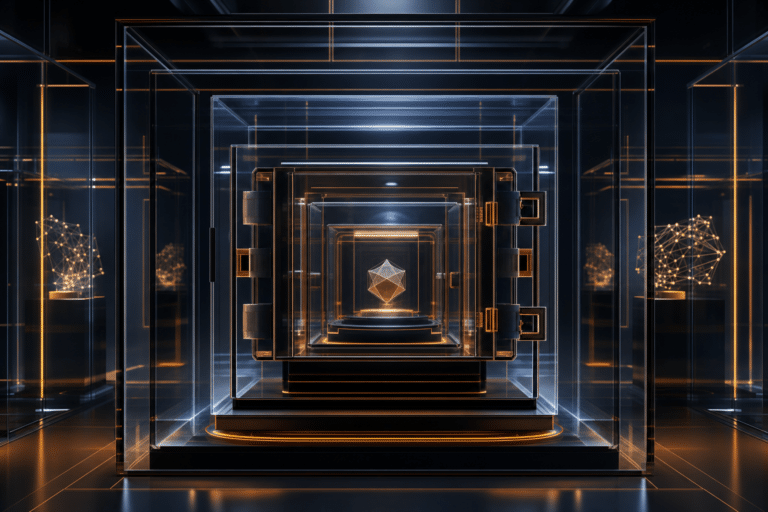 Abstract secure evidence room for a professional services AI operating system