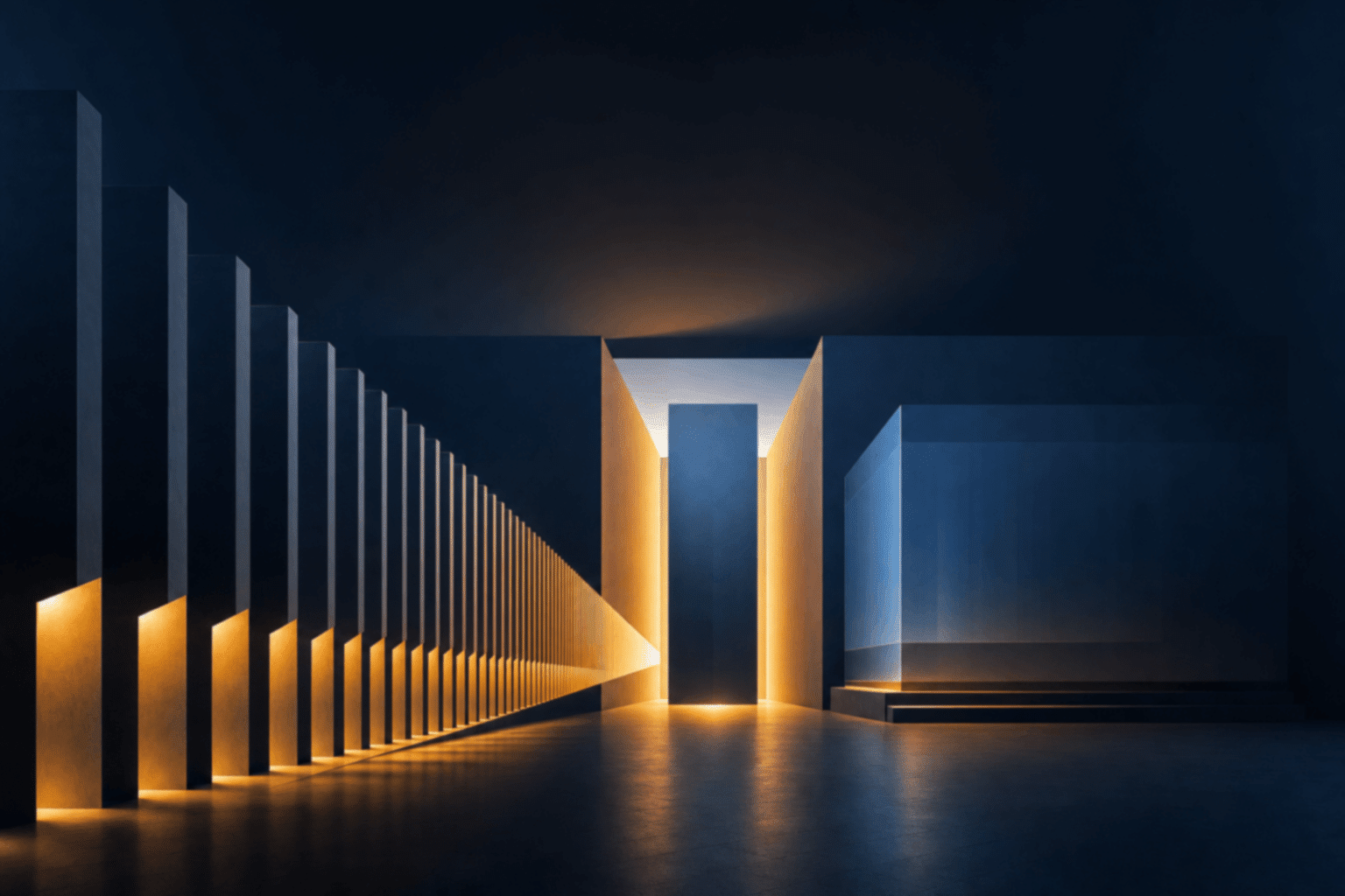 Abstract architecture representing professional services moving from billable hours to verified decision units