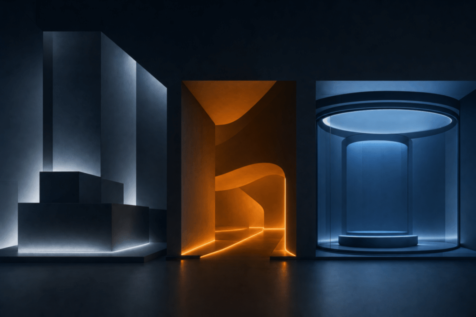 Abstract architecture representing infrastructure, workflow engineering, and managed AI operations